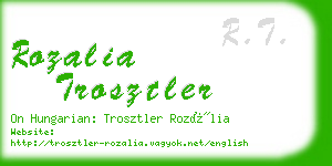rozalia trosztler business card